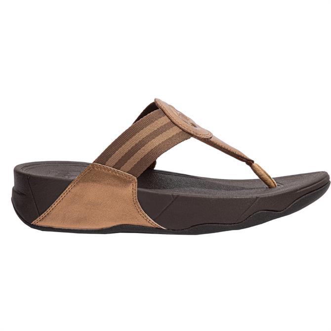 FitFlop™ Bronze Walkstar Webbing Toe-Post Sandals